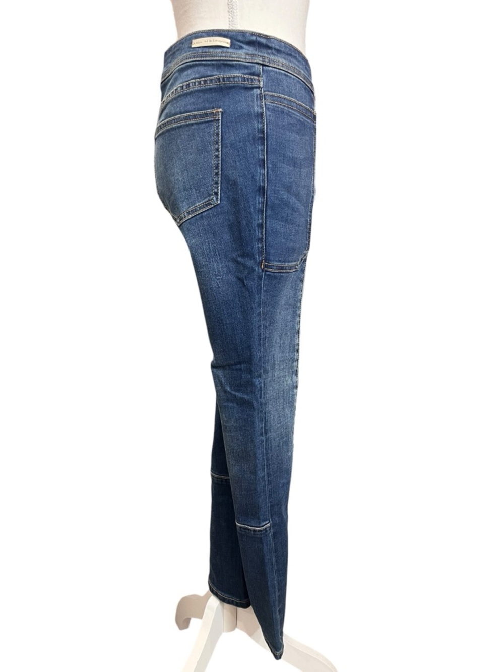 Pilcro Anthropologie Patchwork Jeans Wide Leg Cropped Denim 26 - Picture 3 of 10